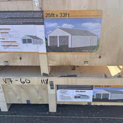 25x33 metal garage storage shed new