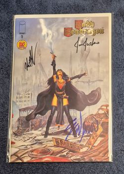 LADY PENDRAGON VOL 2 # 1 SIGNED x3 JUSKO STINSMAN HAWKINS 1998 DF EXCL GOLD NM