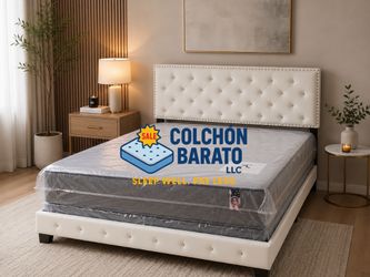 NEW BED FRAME KING SIZE WITH MATTRESS AND BOX SPRING