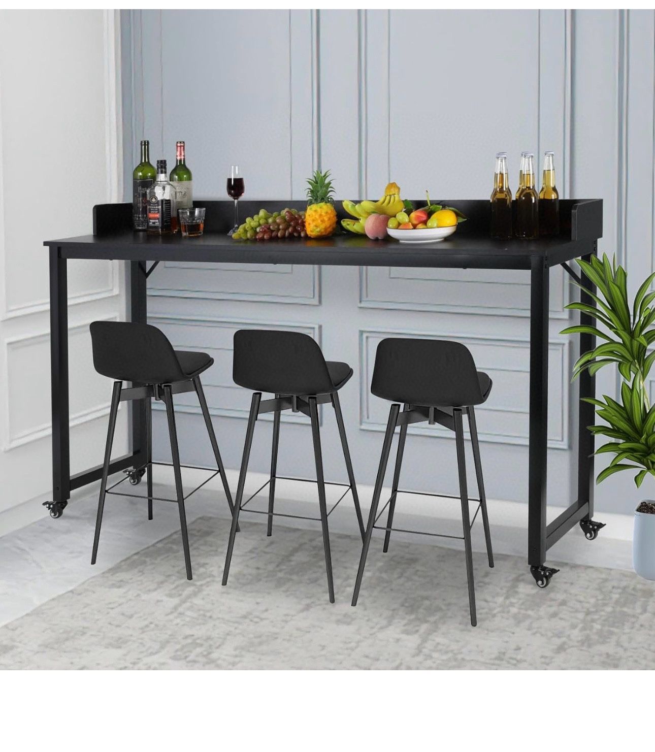 Overbed Table with 360° Wheels, Queen Size Mobile Bed Desk, Standing Workstation Laptop Cart, Over Bed Table w/Heavy Duty Metal Leg, Dining T