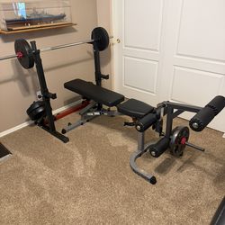 Weight Bench And Weights