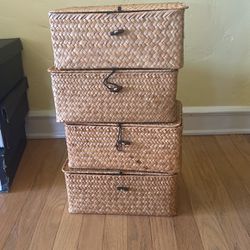 Four Storage Baskets Organizers