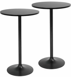 Black round pub tables- 4 available.