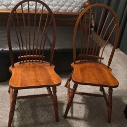 Set Of Windsor Style Spindle Back Chairs