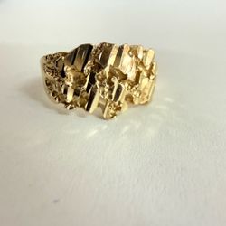 14K Gole Nugget Ring
