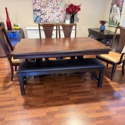 Dining Table And Bench/4 Chairs