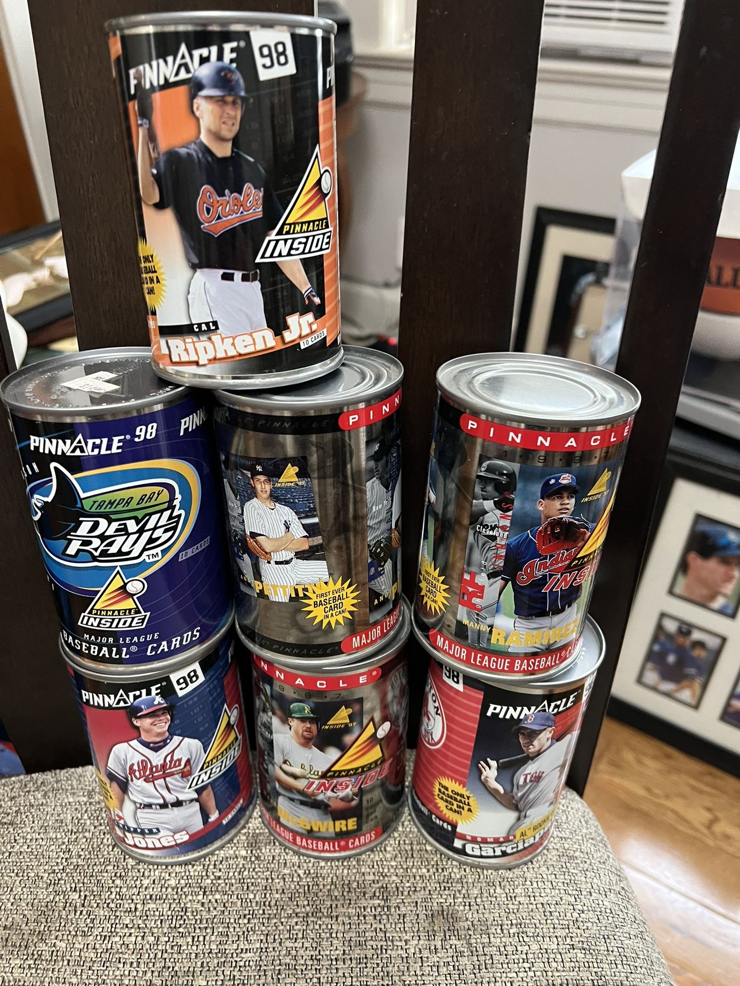 Baseball Cards In Cans Pinnacle 1998 7 Cans