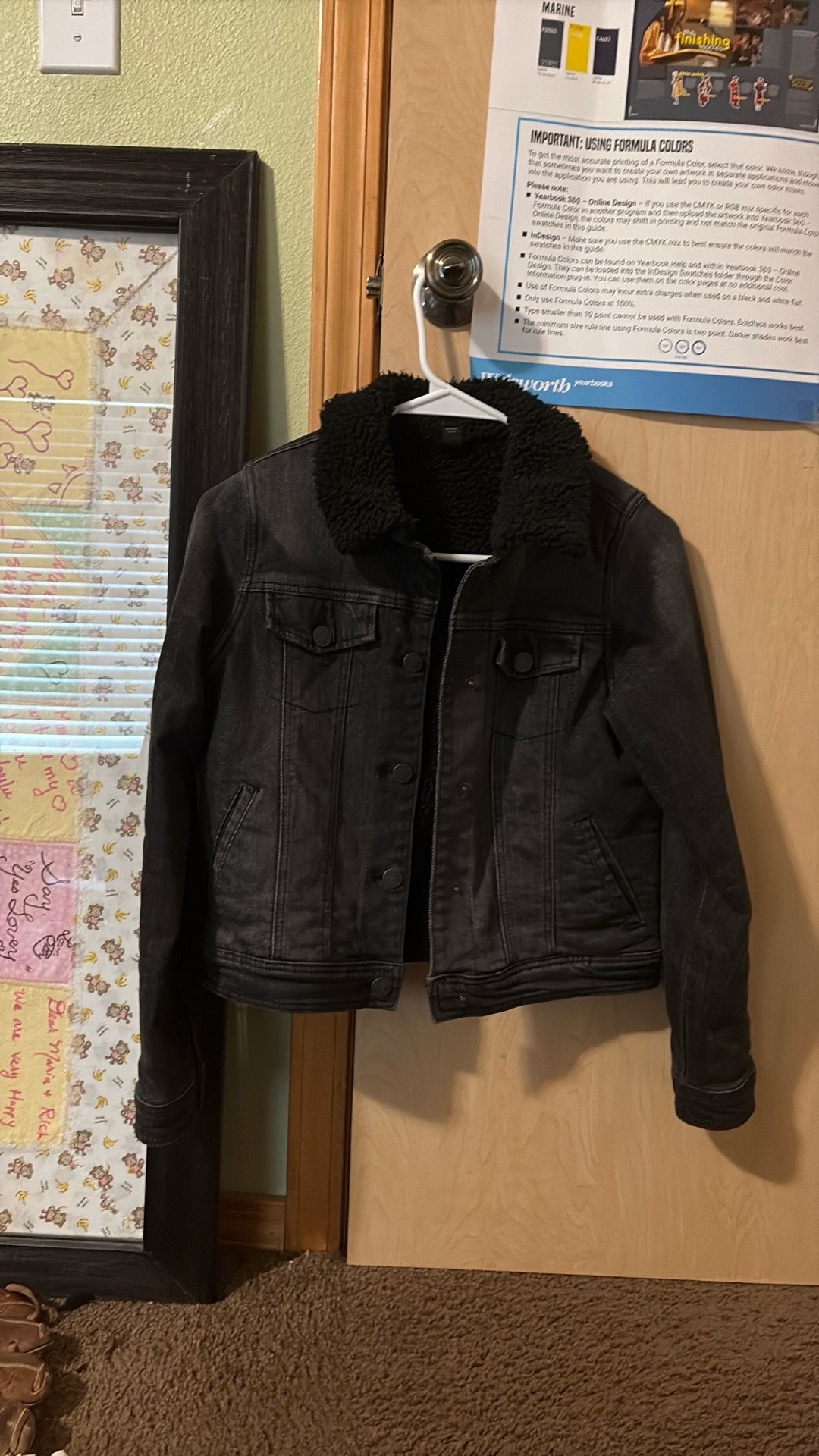 Kids Black Demin Jacket