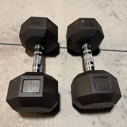 Pair of 30 lb Hex Dumbbells – $15