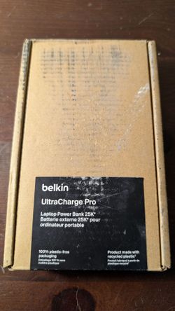 Belkin Portable Charger 25K, Power Bank with Integrated USB C Cable, 158W