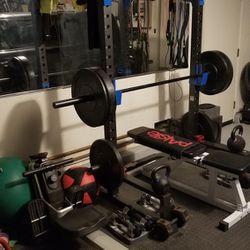 Home Gym Squat Rack Bench Press Pull Up Bar