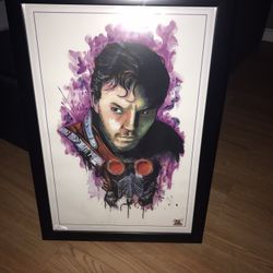 Star Lord Print With Frame