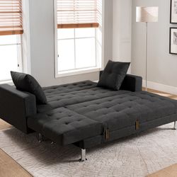 Black Fabric Sectional Sofa Bed ✳️SALE $499✳️ 👍FREE FINANCING AVAILABLE 👉 0️⃣ DOWN PAYMENT ❗NO CREDIT CHECK❗ 