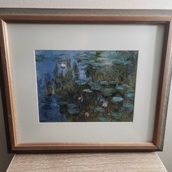 USED PRINT BY CLAUDE MONET  18 1/2" WIDE X 16" HIGH
