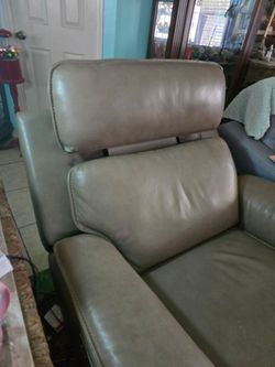 Electric leather recliner