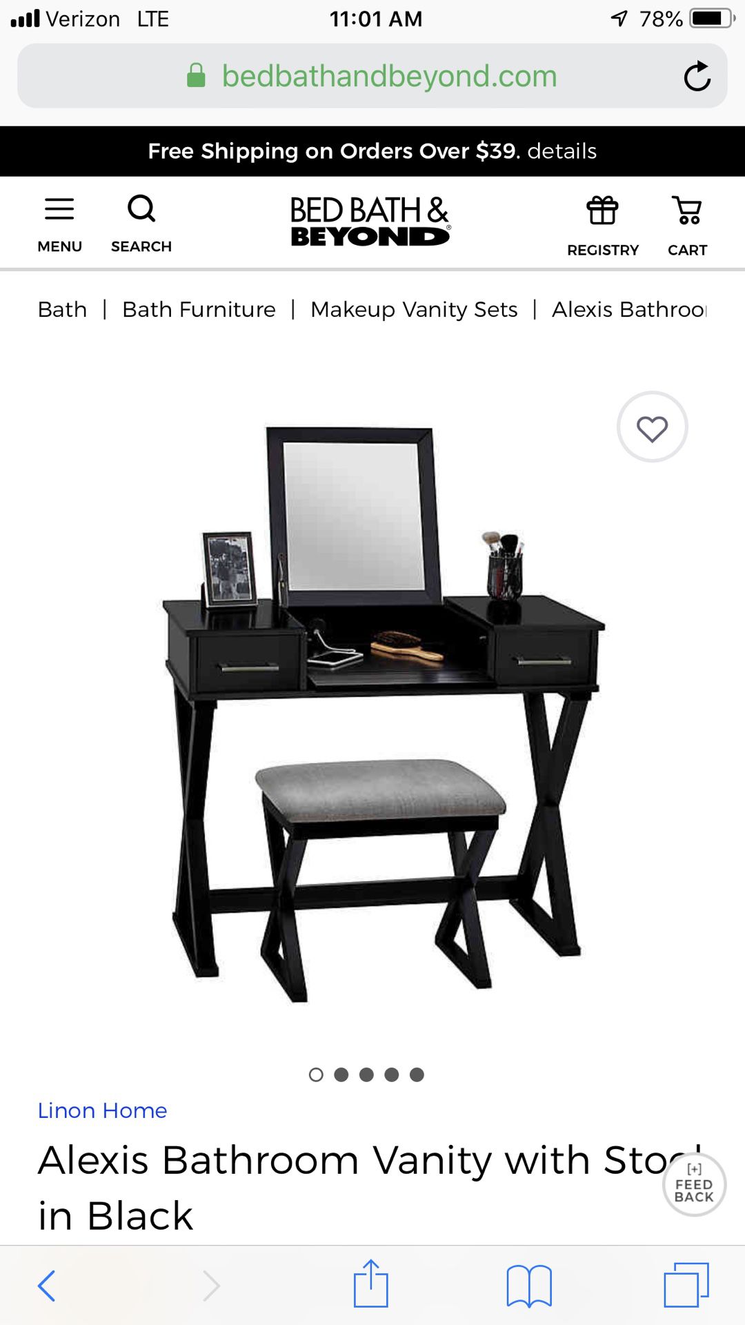 Black vanity