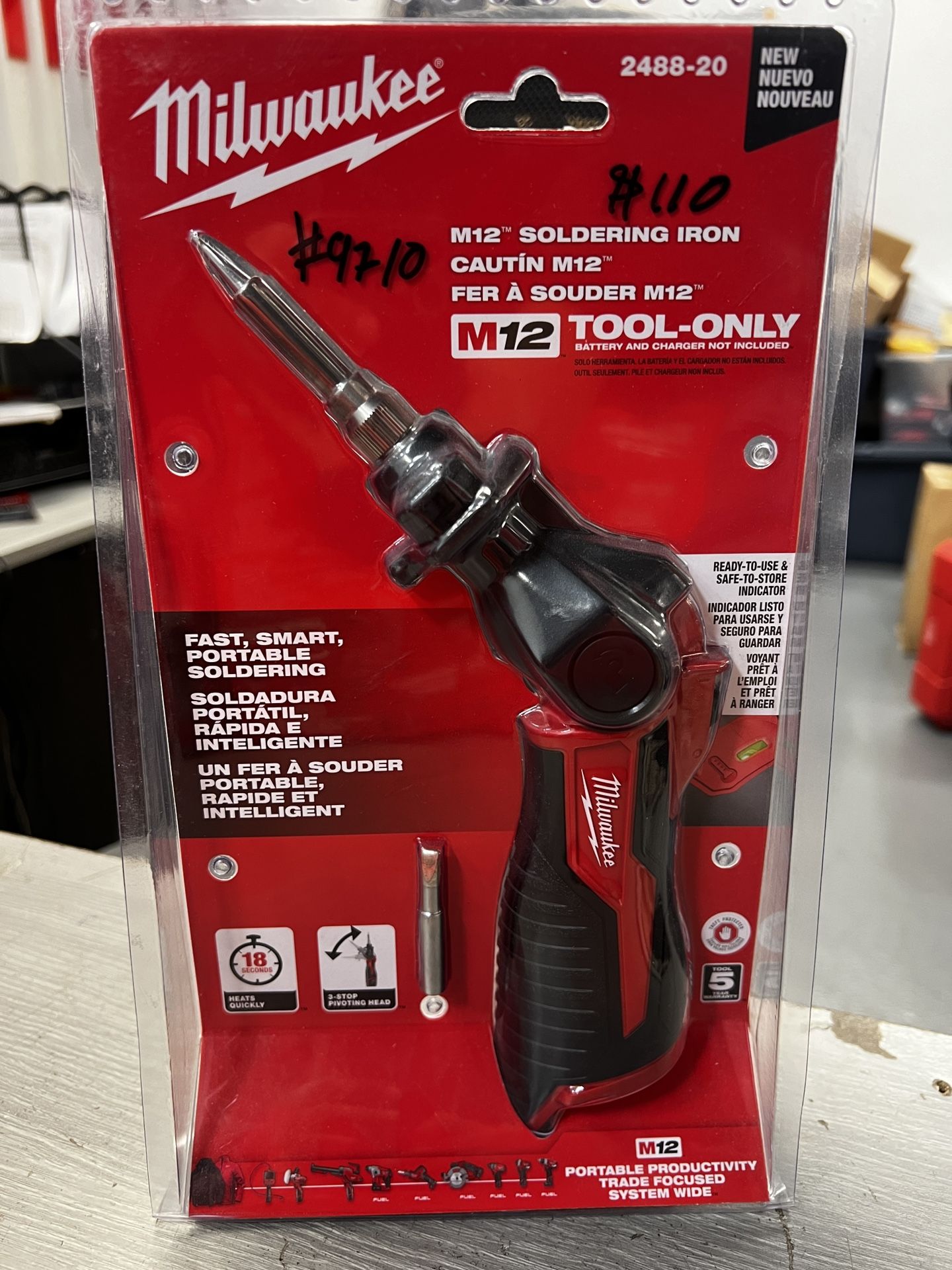 Milwaukee M12 Soldering Iron Tool Only