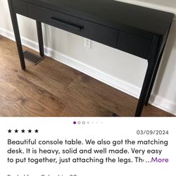 Black Console Table - New, Still In Box 
