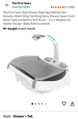 The First Years Rain Shower Baby Spa Bathtub (3-in-1) – Like New!