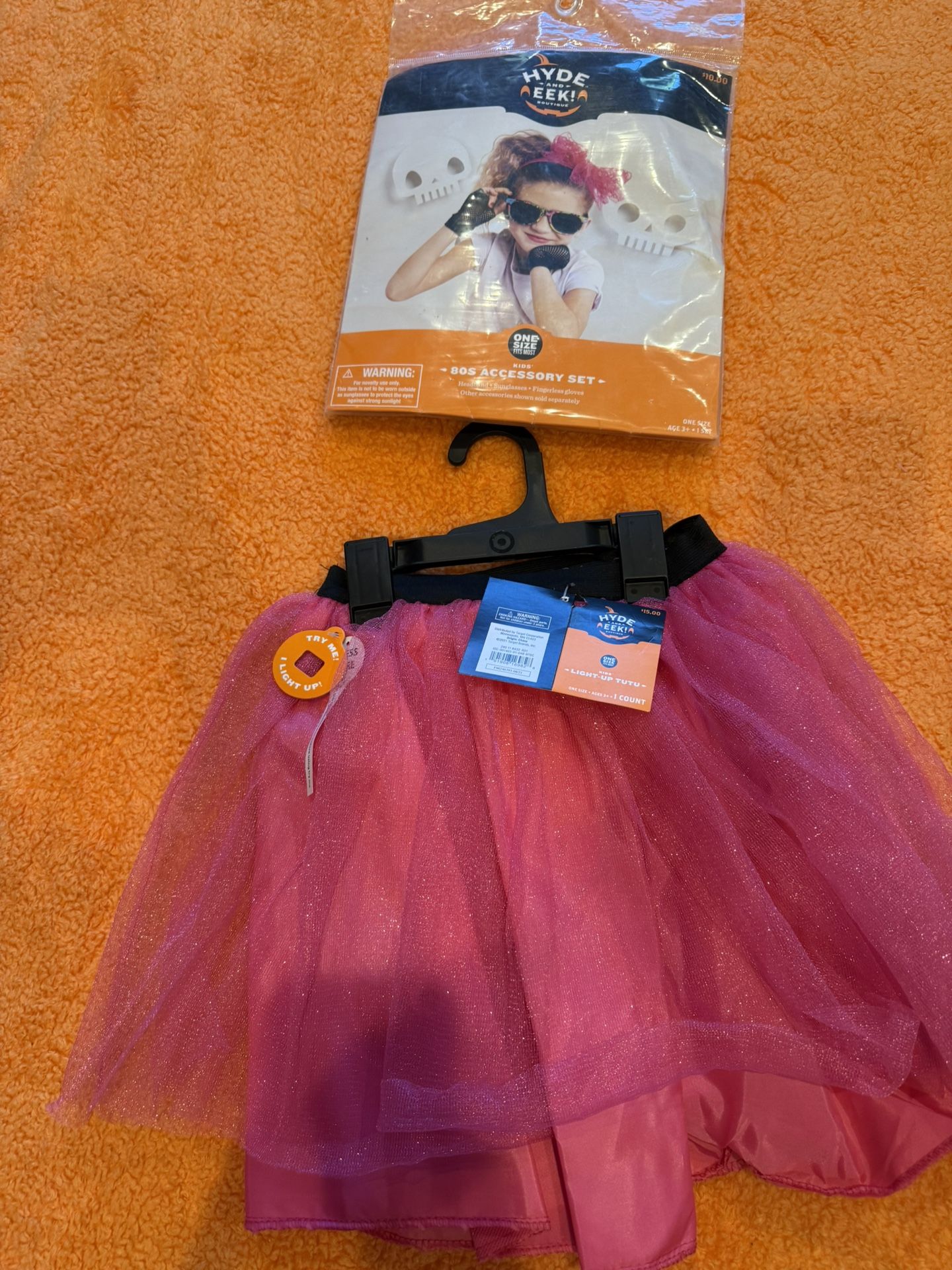 80s Acessories Set And Light Up Pink Tutú All Brand New