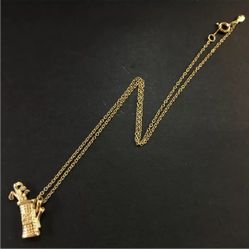 Givenchy Gold Golf Club Necklace