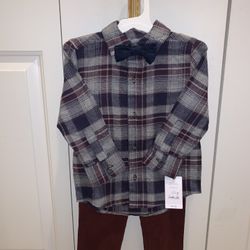 Kids Clothing Set (pants, shirt, and bow tie)