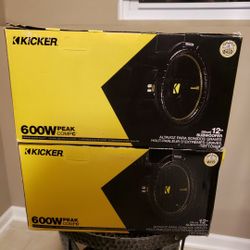 Pair Of 12" Kicker Subwoofers