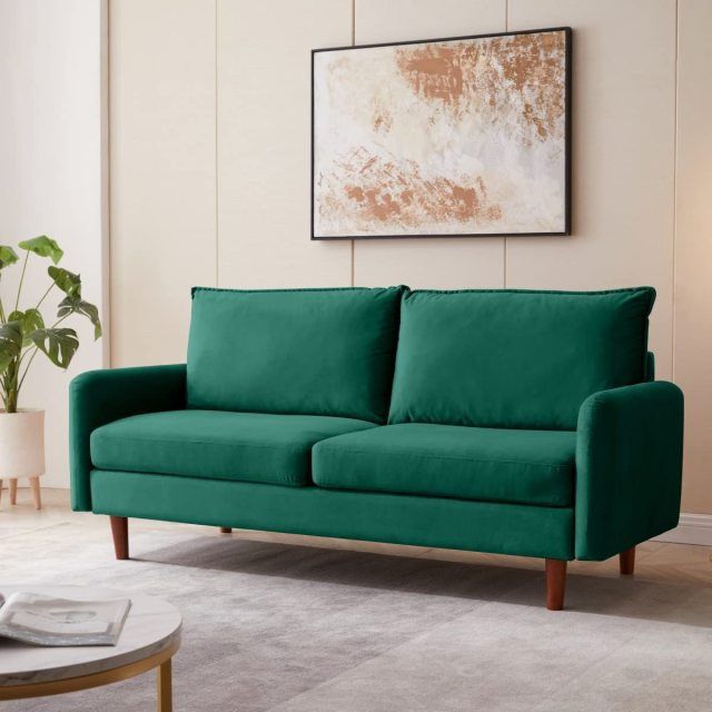 New in box Velvet Loveseat Sofa, 68.8" Mid Century Modern Love Seat Couch