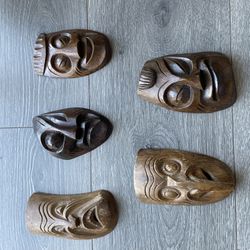 Hand Carved Wood Hanging Decor 