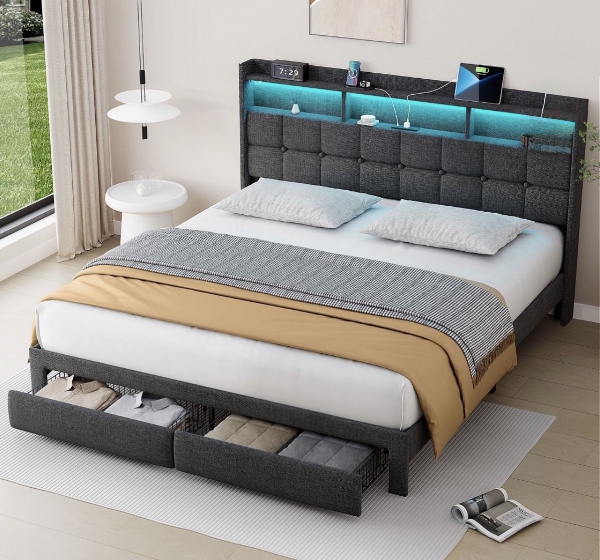 Bed Frame With Organic Mattress 