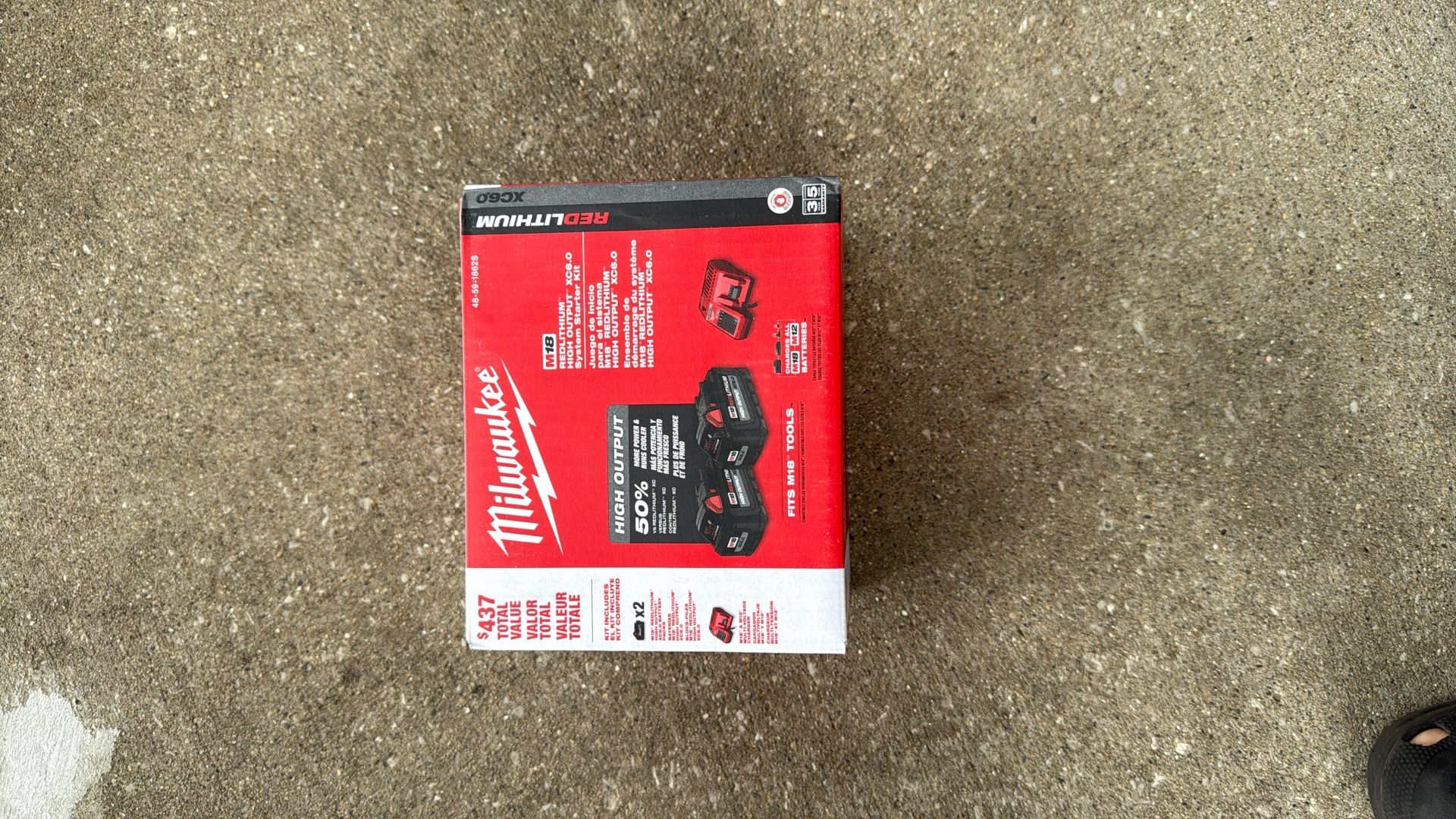 Milwaukee XC6.0 Batteries (x2) And Charger - Brand New