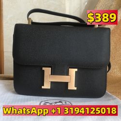 Hermes Shoulder Bag Constance 23 Box Calf Black box calf