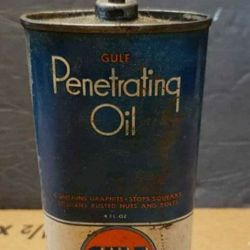 Vintage GULF Oil Penetrating Oil Lead TOP Oiler