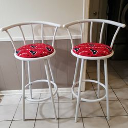 Texan Themed Swivel Bar Stools 