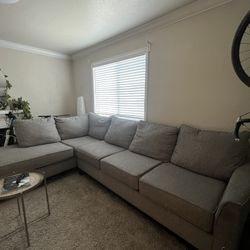 Large Gray Sectional Couch