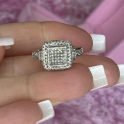 925 Silver With Real Diamonds Tester Welcome Size 7