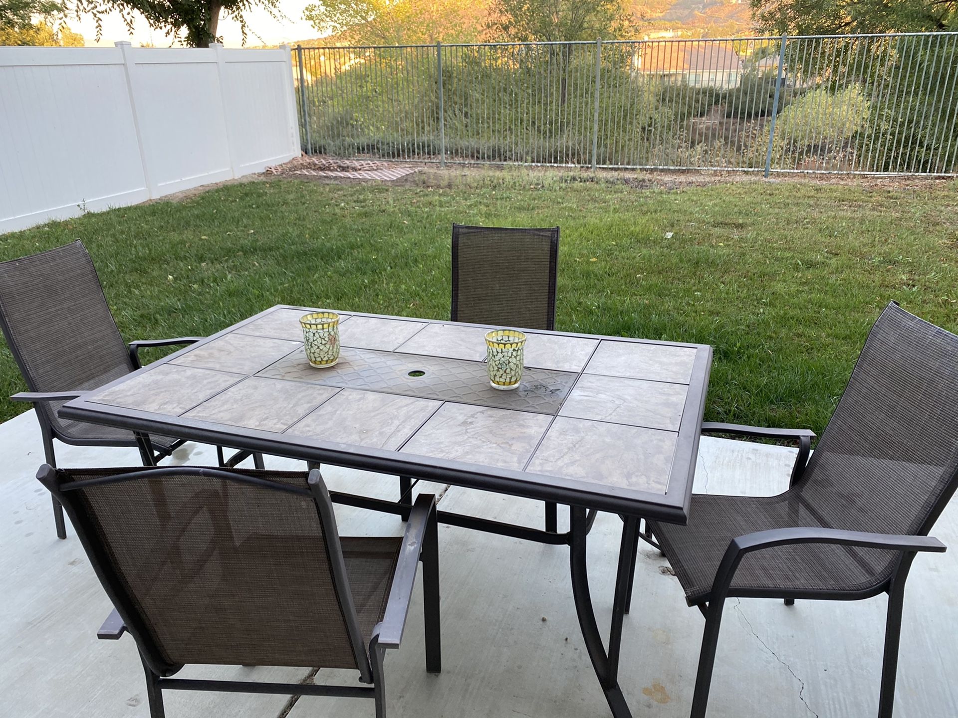 FREE patio table plus 10 chairs!