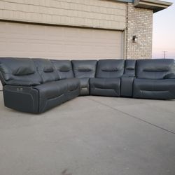 Power Reclining Sectional Couch Sofa