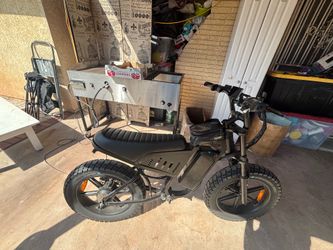 Black Fat Tire Electric Bike LCD display screen OBO