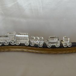 Swarovski Crystal Train Set, a retired collectible figurine set from the "When We Were Young" series. 
