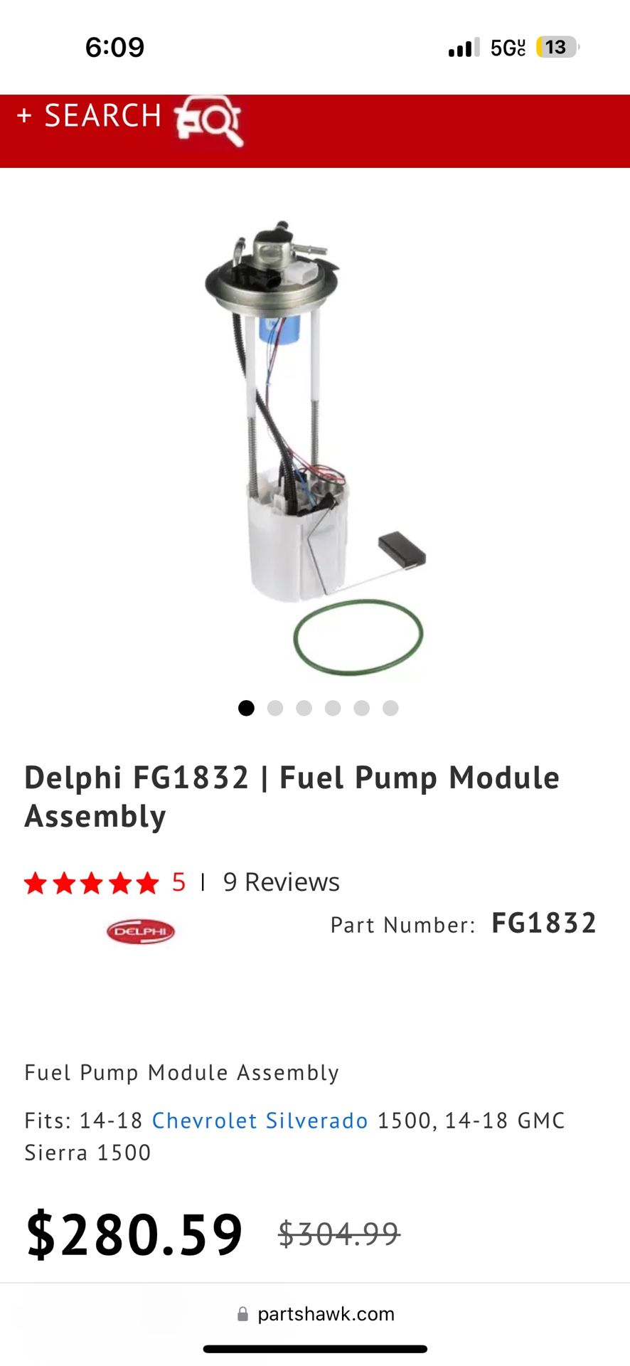 Fuel Pump Assembly For (Chevy Silverado)