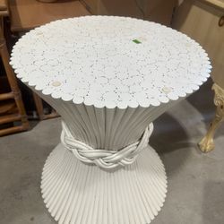 Coastal Vintage Rattan McGuire Table And Chairs 