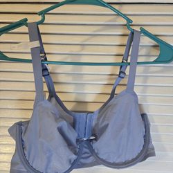 Smoothez by Aerie Bra Balconette Sheer Mesh Unlined Underwire Purple 40C