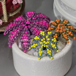 Beaded Flower Pot Decoration 