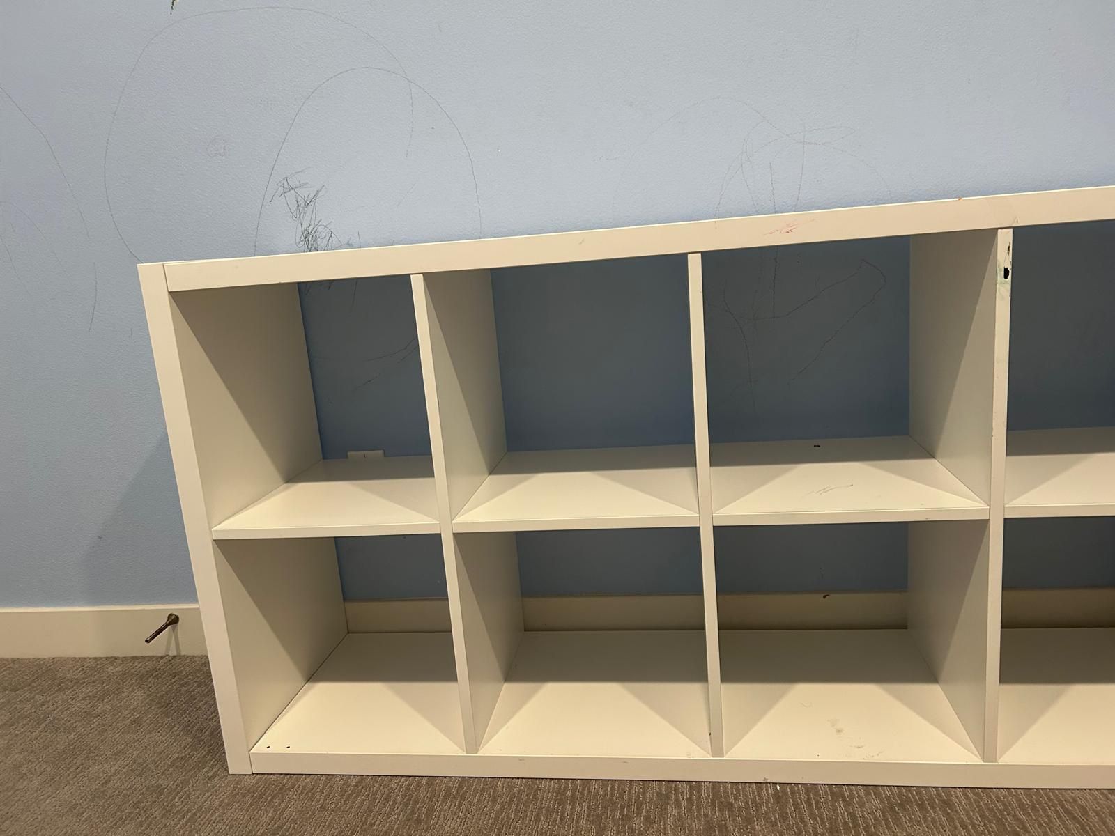 White 5-Shelf Bookcase β $40 (Like New)