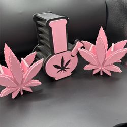 Rare Weed Leaf Pink Black Makeup Organizer Decoration Etc 