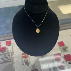 14k Braided Necklace With Pendant