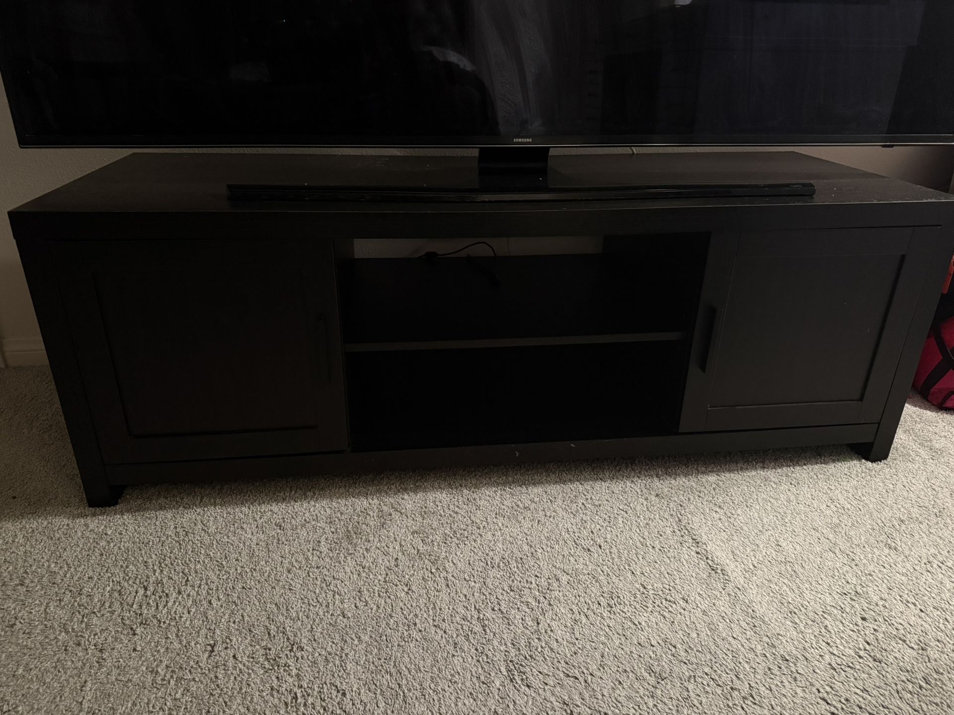 Samsung 75 Inch tv - Black TV Stand - BEST OFFER!