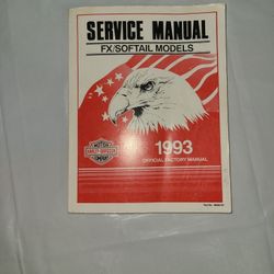 Official Factory Manual Harley Davidson 1993 FX/Softail 