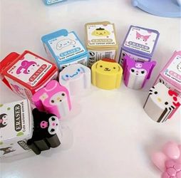 Sanrio Pack Of 6pcs Sanrio Erasers FREE Delivery